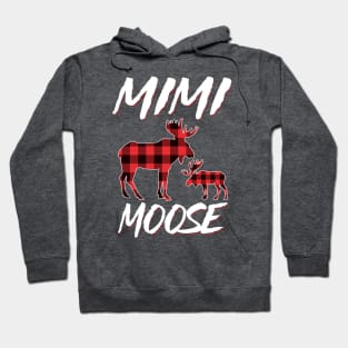 Red Plaid Mimi Moose Matching Family Pajama Christmas Gift Hoodie